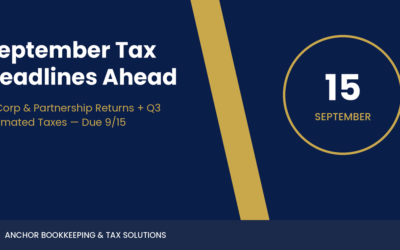 September 2026 Tax Deadlines: S-Corp, Partnership & Q3 Estimated Taxes