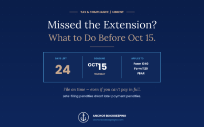 Missed the Extension? Your October 15, 2026 Filing Checklist